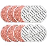 Replacement Pads for Bissell Spinwave Mop: 10 Pads for Bissell Spinwave,Spin Wave,Crosswave Expert/Pet/Cordless Hard Floor 2124 20393 2039a 20399 2039w 23159 23157 Spin Mop Cleaner Scrub Scrubber Pads