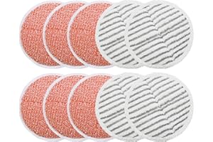 GREESUIT Replacement Pads for Bissell Spinwave Mop: 10 Pads for Bissell Spinwave,Spin Wave,Crosswave Expert/Pet/Cordless Hard Floor 2124 20393 2039a 20399 2039w 23159 23157 Spin Mop Cleaner Scrub Scrubber Pads