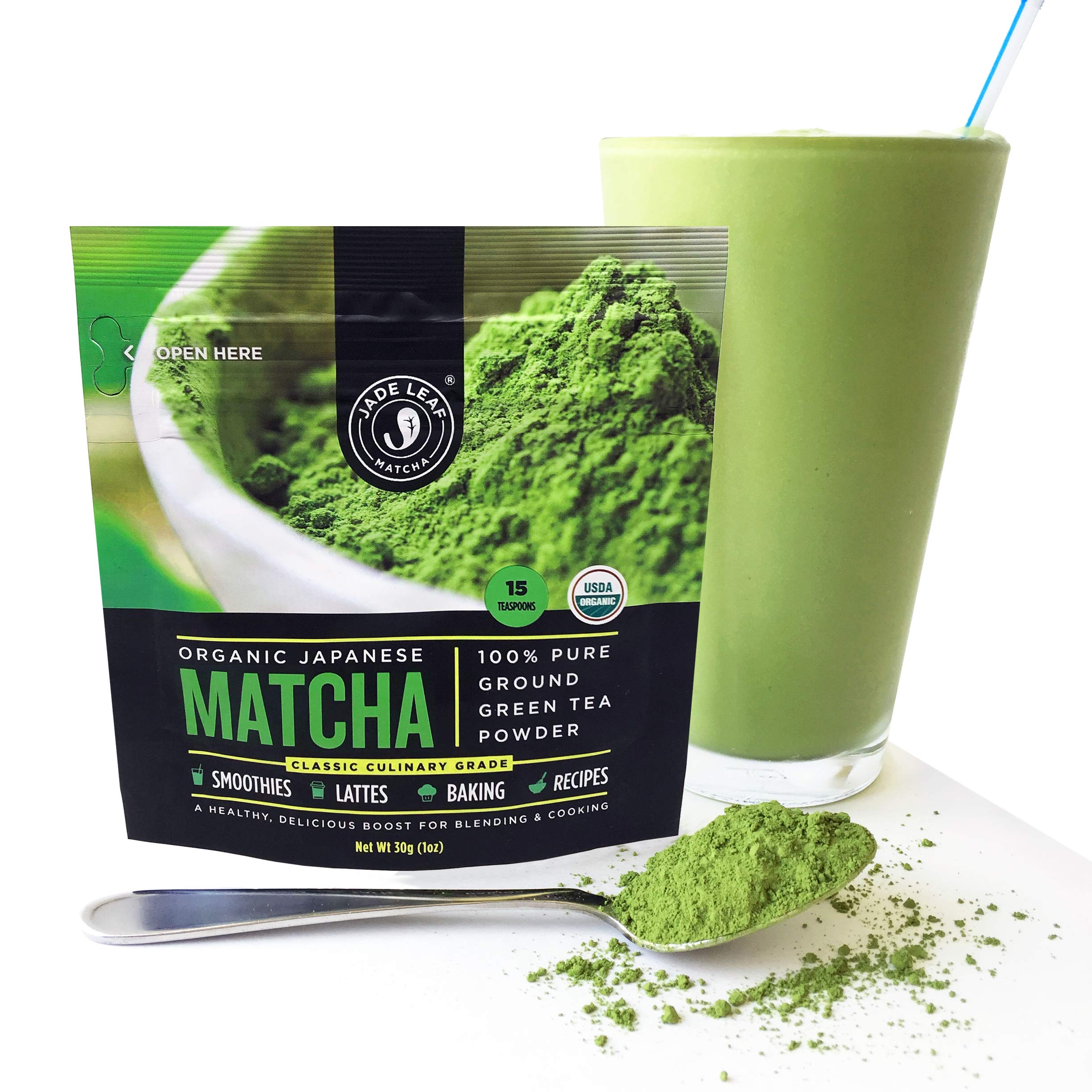 Jade Leaf Matcha Green Tea Powder USDA Organic, Authentic Japanese