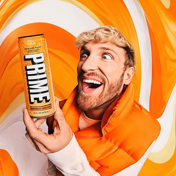 PRIME ENERGY DREAMPOP, SUGAR FREE ENERGY DRINK, 200MG CAFFEINE AND 355MG OF ELECTROLYTES FOR HYDRATION, LOW CALORIE, VEGAN, GLUTEN FREE, 16 FLUID OUNCE, 12 PACK