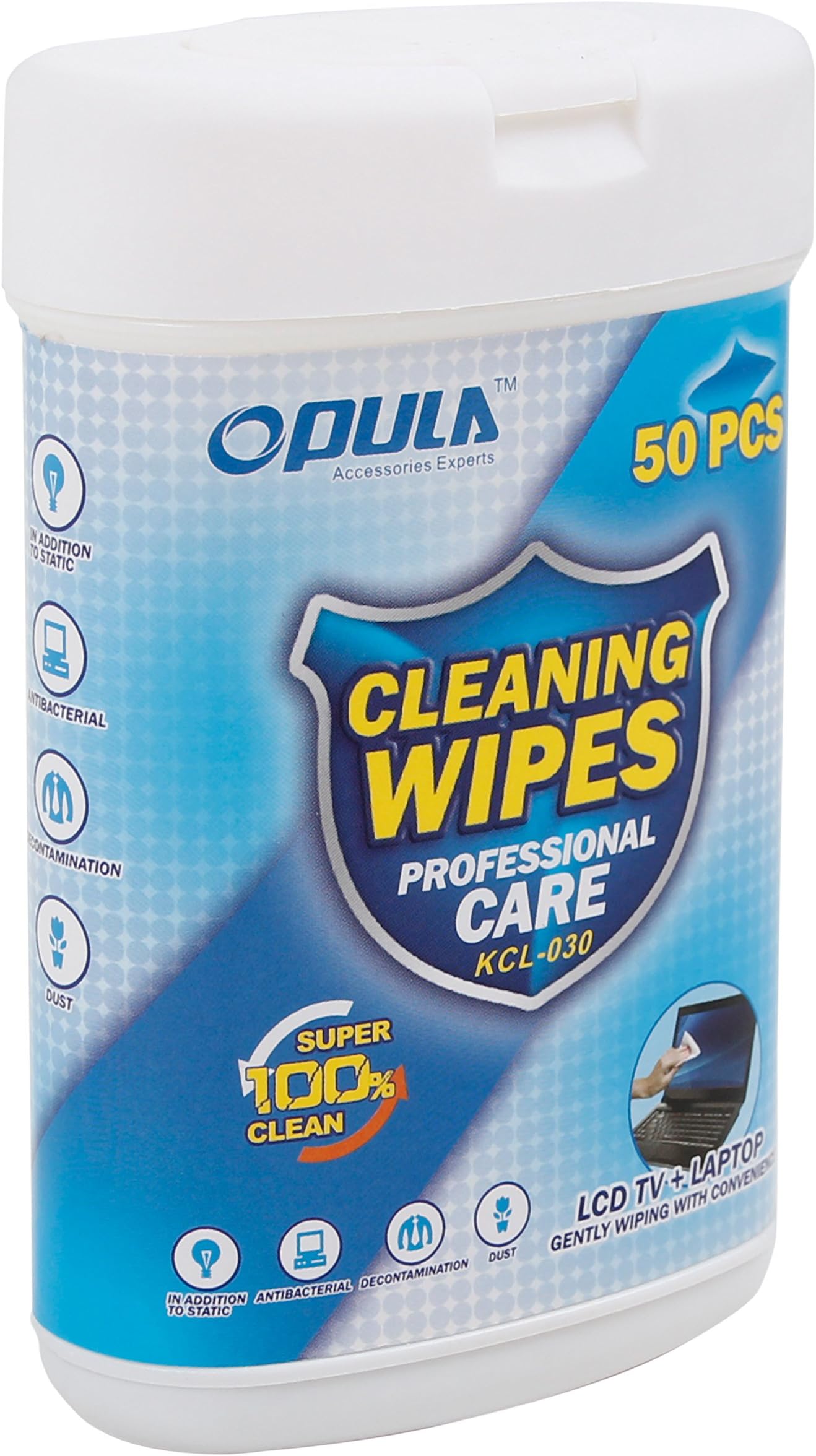 DURAGADGET 50 Anti-Static LCD Cleaning Cloths/Wipes - Compatible with ExquizOn S6