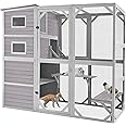 MEDEHOO Catio Outdoor Cat Enclosure for Multiple Cats Weatherproof Large Cat House with 4 Levels, 3 Resting Rooms, 3 Platforms,77" L