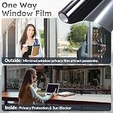 rabbitgoo Heat Reflective Window Film Privacy One Way Mirror 75x400cm view 5