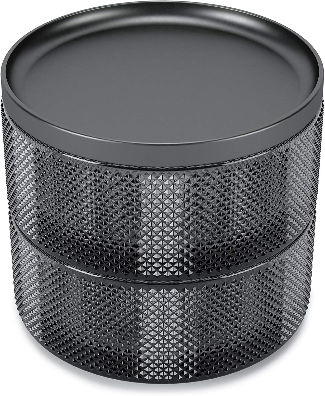 Umbra Tesora Jewelry Organizer, Two-Tier Storage Box with Removable Lid, Smoke: Home & Kitchen