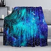 Space Galaxy Blanket, Soft Warm Fuzzy Fleece Plush Blanket 60''x50'', Smooth Cozy Flannel Throw Blanket for Bed/Couch/Office/Camping