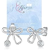 Stethoscope Earrings for Women - 925 Sterling Silver Nurse Earrings Graduation Gifts for Medical Student