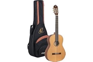 Ortega Guitars 6 String Family Series Pro Solid Top Nylon Classical Guitar w/Bag, Right (R131)