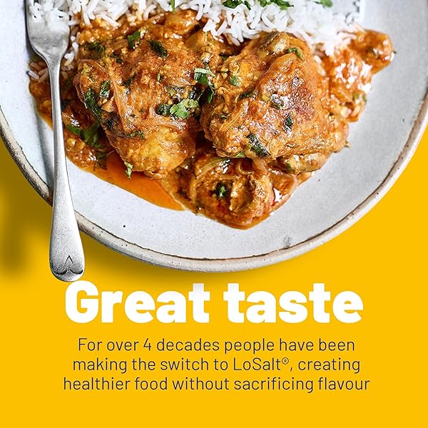 LOSALT – REDUCED SODIUM SALT | ORIGINAL (NON-IODISED) | GREAT TASTING SALT ALTERNATIVE/SUBSTITUTE WITH 66% LESS SODIUM | 12.3OZ/350G TUB (PACK OF 1)