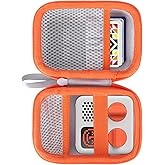 Peyyargo Storage Case Compatible with Yoto Mini Kids Audio Player Travel Device Plays Stories Music Podcast Radio Speaker (White + Orange Zipper)