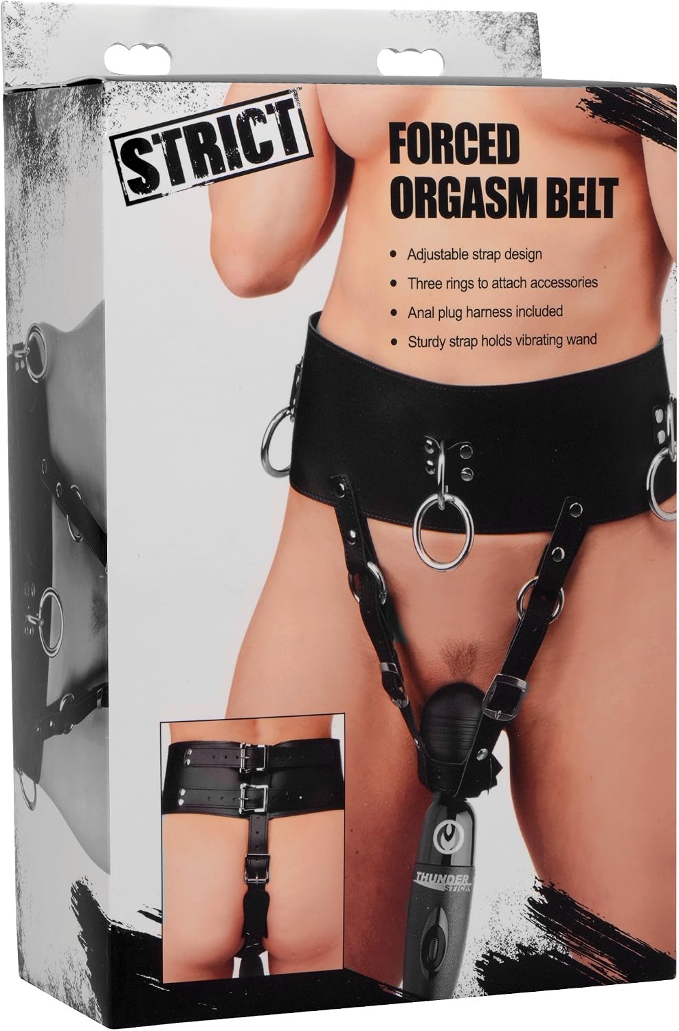 Forced Orgasm Wand Holder Belt, Black - Image 5