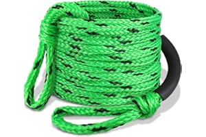 VORTEXAIN Boat Tow Rope 60ft 3-6K, Floating Ropes for Towable Tubes，Watersport Accessories