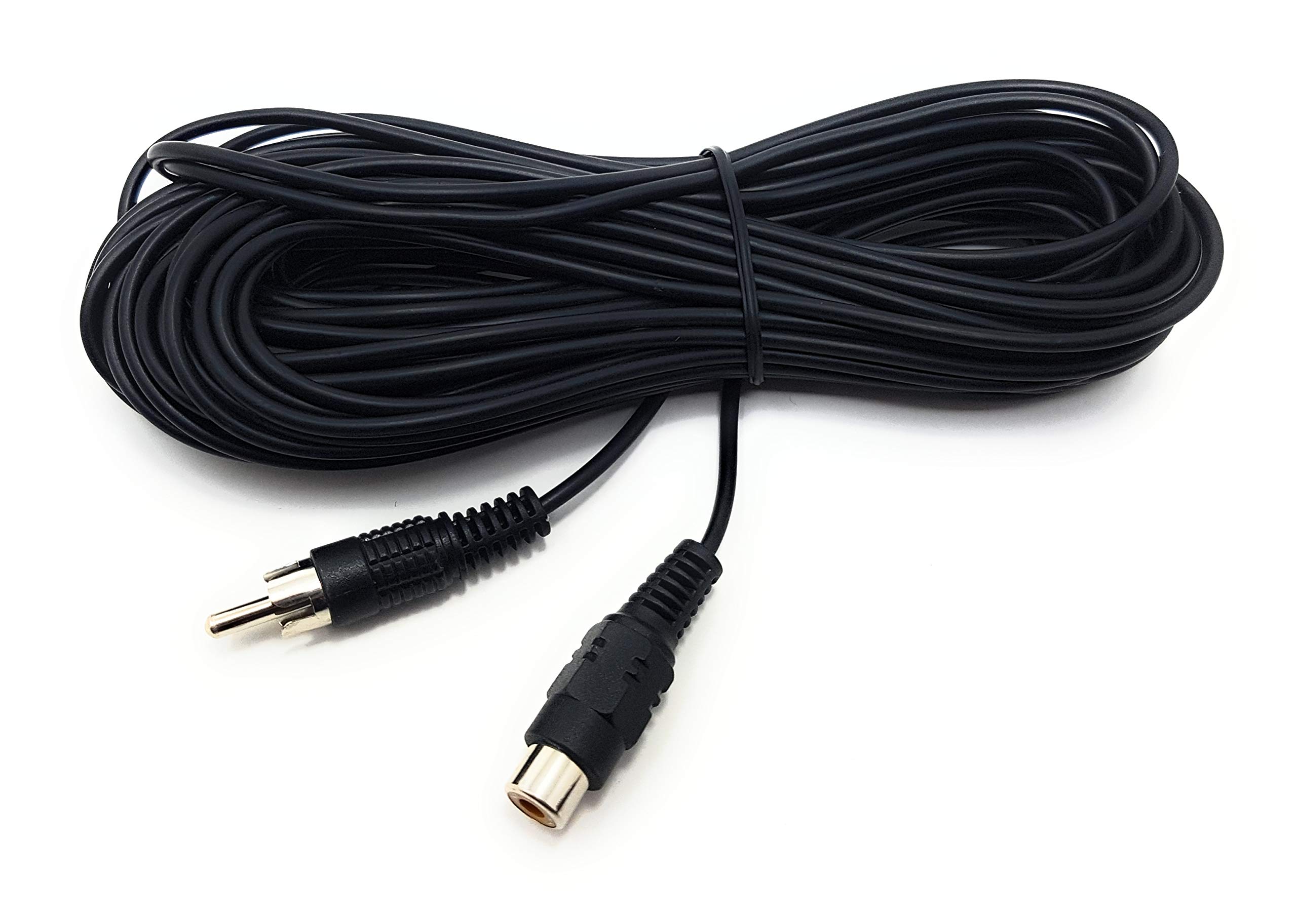 Maincore 10m Single RCA/Phono Male to Female Audio Video AV Coaxial Extension Cable Lead Wire Cord (Available in 3m, 5m, 10m) (10m)