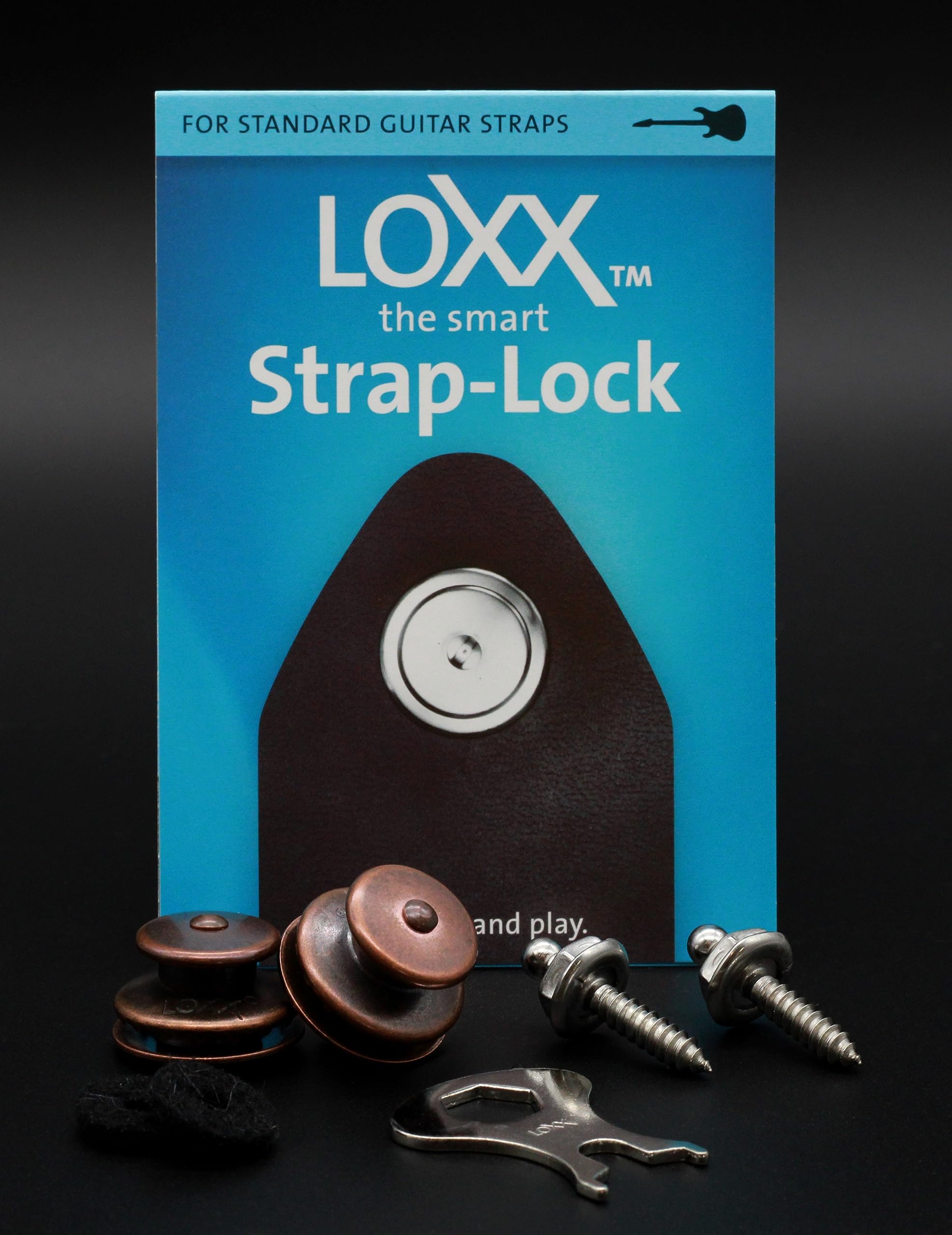 Loxx EG/B Instrument Strap Lock - Antique Copper