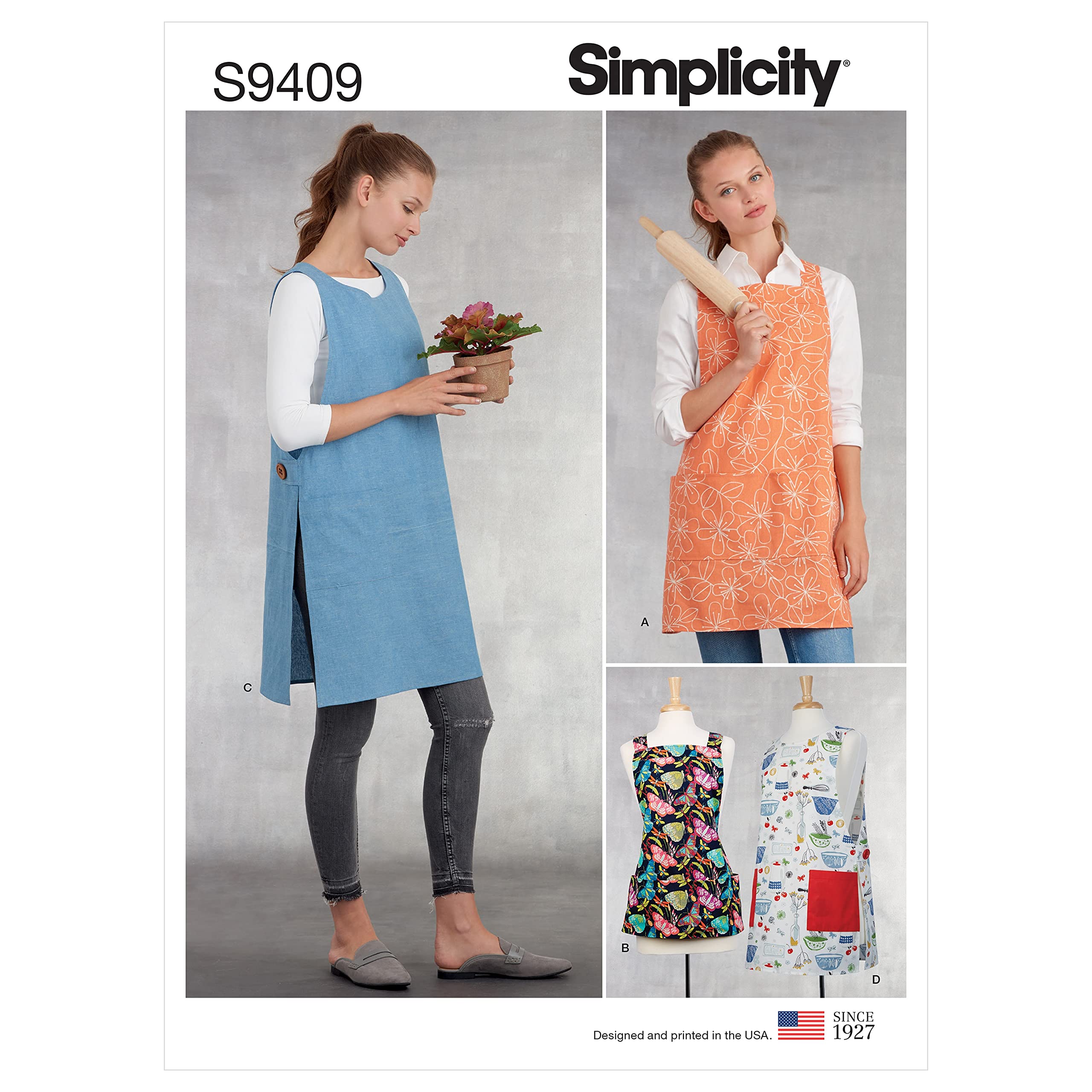 Simplicity Sewing Pattern S9409 Misses' Aprons, White