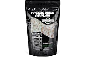 Survival Grocery® Freeze Dried Apples - Non-GMO, Gluten-Free, Unsweetened Diced Apple Pieces - Natural Freeze Dried Fruit For Oatmeal, Granola, Smoothies, Baking Or On-the-go Snacking (4 oz./1 Bag)