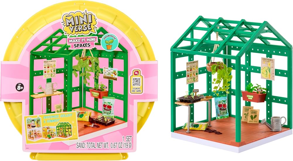 MGAs Miniverse Make It Mini Spaces Greenhouse Building Set