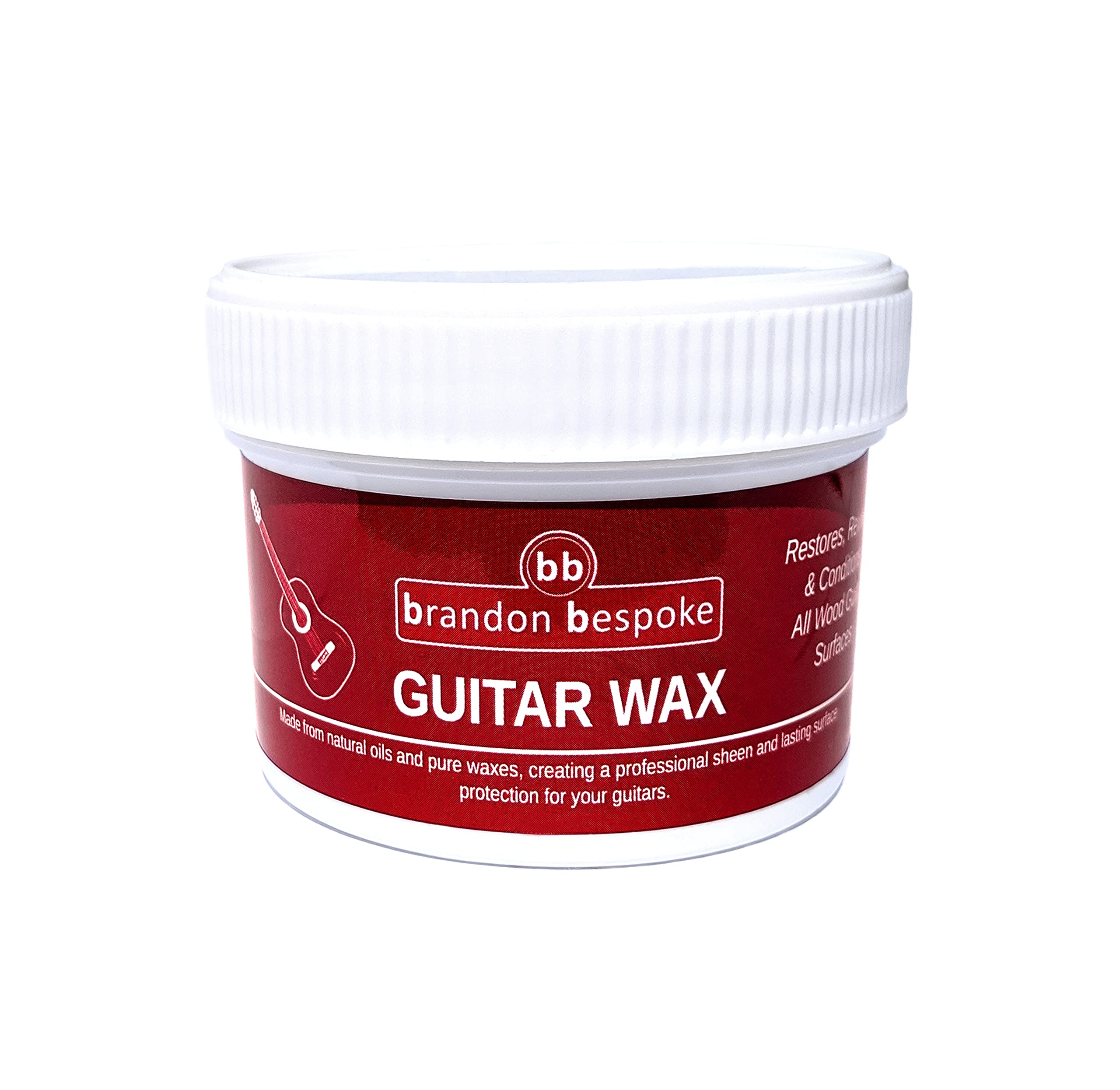 Guitar Wax - Acoustic Guitar Wood Wax - 125ml - Musical Instrument Wax - Brandon Bespoke - for all Guitars (125ml)