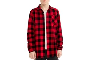 Motarto Boys Plaid Flannel Long Sleeve Button Down Shirt Kids Casual Shirts 4-14 Years
