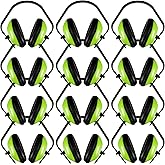 Baderke 12 Pcs Soundproof Earmuffs Hearing Protection Headphone Adjustable Padded Defender Noise Reduction Cancelling Earplug