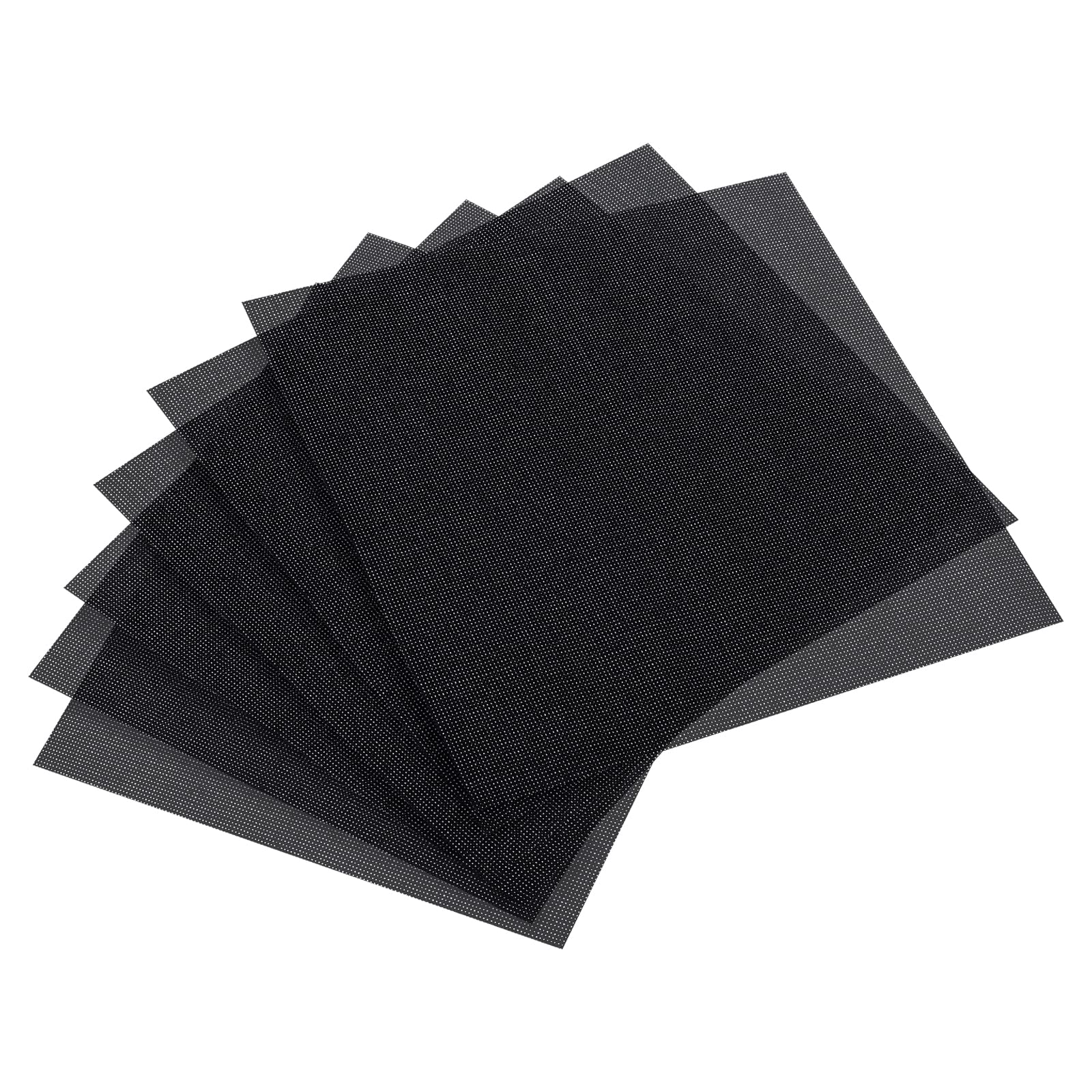 PATIKIL 14 Count Cross Stitch Cloth 10" x 10", 6 Pack Embroidery Cotton Fabric for DIY Needlework, Black