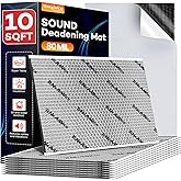 10 sqft (0.95 sqm) Car Sound Deadening Mat 80 mil , 10 Pack Sound Deadener for Vehicles , Butyl Automotive Sound Deadener, No