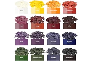 MAQIHAN Candle Color Dye for Soy Wax - 16 Popular Vibrant Colors Wax Dye for Soy Candle Making,Bulk Soy Wax Dyeing Chips for 