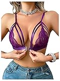 SOLY HUX Women's Lace Bralette Front Closure Bras