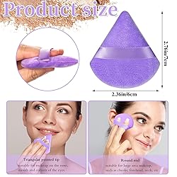 Pimoys 6 Pieces Powder Puff Face Soft Triangle for