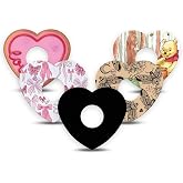 ExpressionMed - Adhesive Patches for Libre 3 &amp; Libre 3 Plus (5-Pack) - Heart-Shaped, Waterproof &amp; Sweatproof CGM Sensor Covers, Pre-Cut, Non-Fraying - (Hearts Variety Pack) - Made in USA