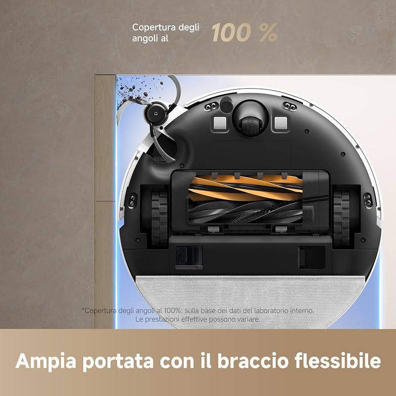 D20 Pro Plus Robot Aspirapolvere Lavapavimenti, DuoBrush per Peli