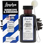 Angelus Suede Dye - Black - 3 oz Premium Liquid Dye for Suede, Nubuck, and Nappy Leather
