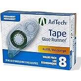 AdTech 05674 Permanent Crafter's Tape Refills, Pack of 8, Clear