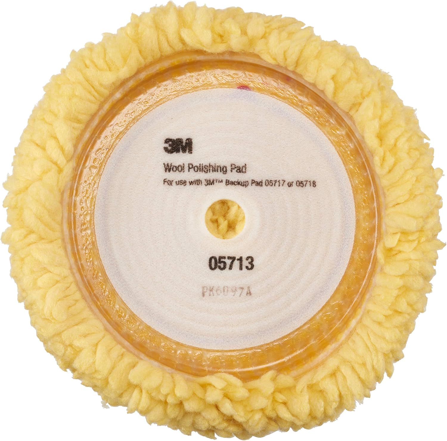 3M Wool Polishing Pad (05713) – For Boats, Cars, Trucks and RVs – Single-Sided – 9 Inches , Yellow: Automotive