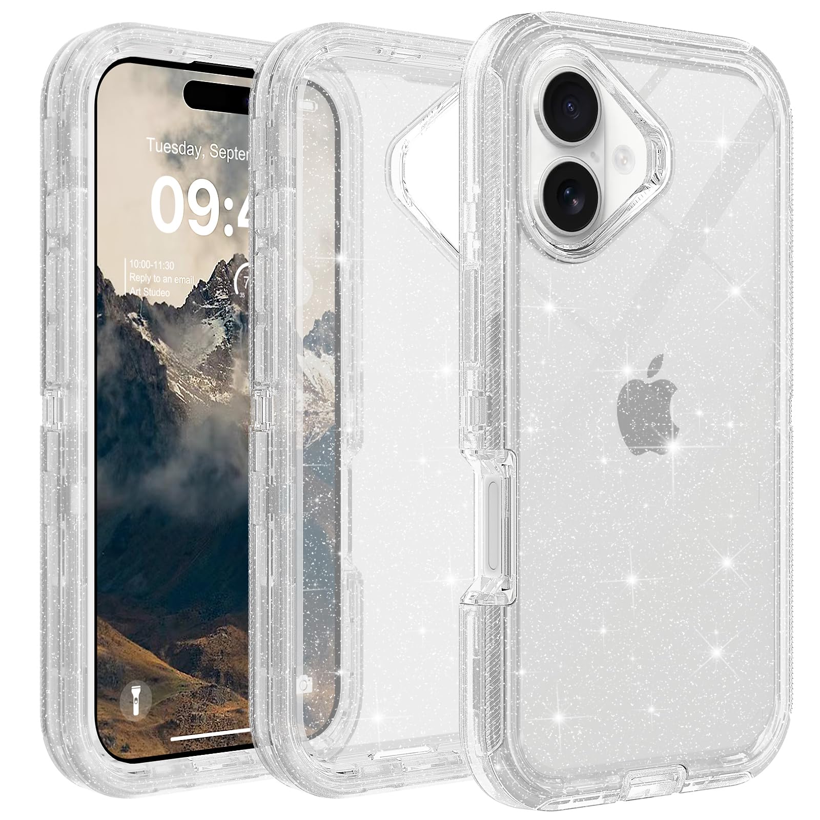 Photo 1 of TUTUKII for iPhone 16 Plus Case Clear, Anti-Drop, Transparent, Shockproof, Military Grade Drop Protection, Heavy Duty Protective Phone Case Cover for 16 Plus 6.7",Clear Glitter