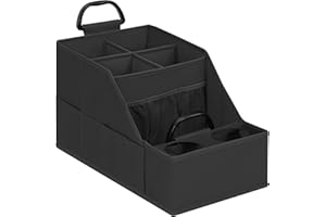 STORAGEIDEAS Car Seat Organizer Backseat Front Seat, Car Organizer With 12 Storage Compartments 2 Cup Holders, Snack Storage For Kids Baby, SUV Truck Van Collapsible Storage Bag For Travel, BK