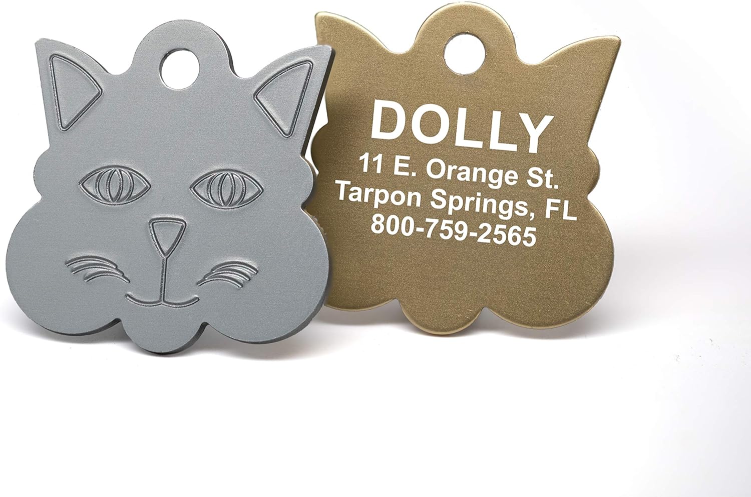 Providence Engraving Pet ID Tags - Small or Large Personalized Anodized Aluminum Pet ID Tags in Bone, Round, Star, Heart, Hydrant, Paw and Cat Face Shapes and 9 Colors for Dog Tags and Cat Tags: Office Products
