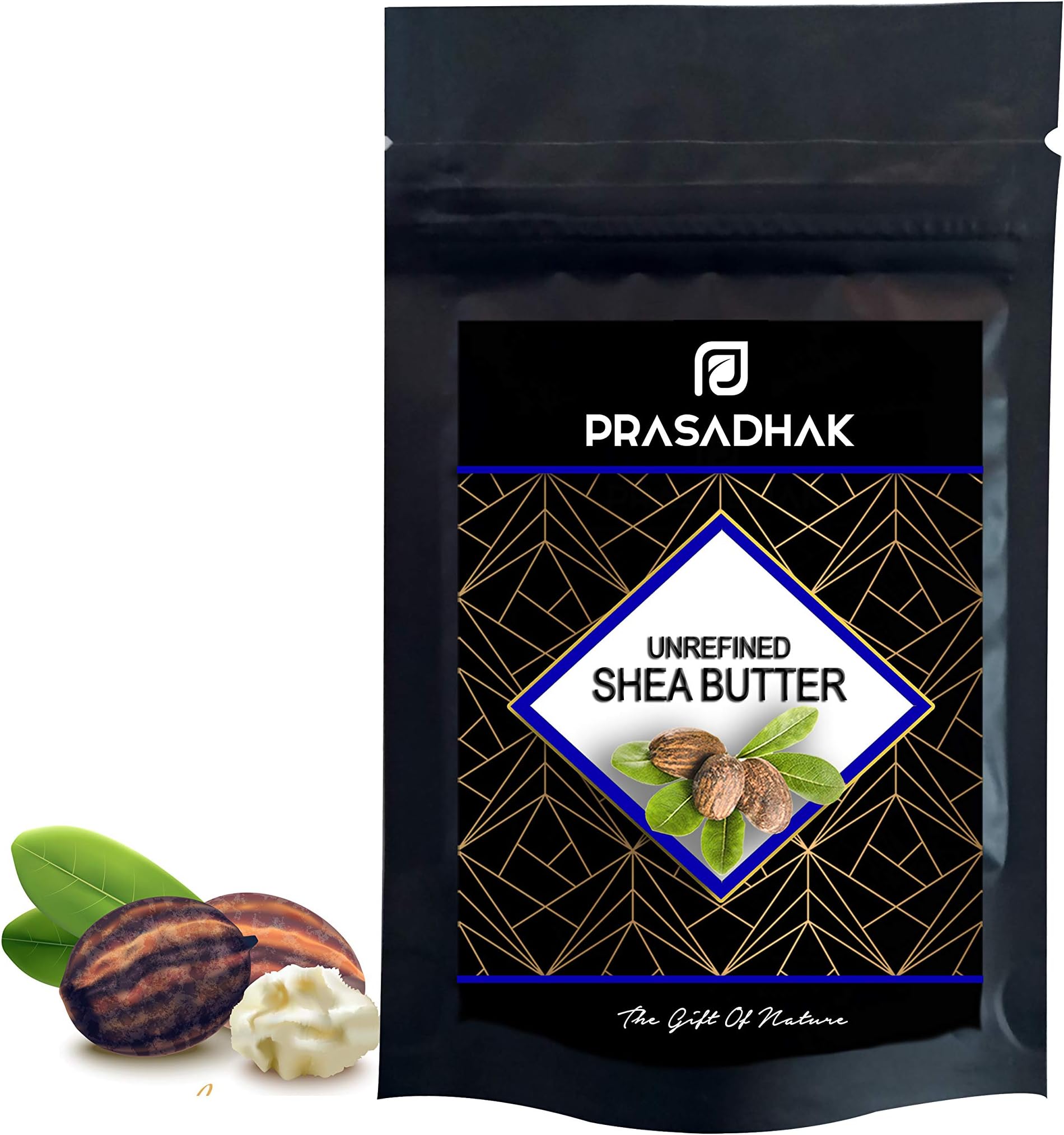 Prasadhak Unrefined Organic Raw African Shea Body Butter, 1000 g