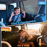 PEYOU Car Window Shades 2 Pack Breathable UV Sun Block 44.9x25.6 for Rear view 2