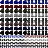 Zhanmai 144 Pcs Homeless Care Package Bulk Winter Beanies Gloves Scarf Bulk Unisex Knitted Winter Hats and Gloves Fleece Neck Scarves Set for Men Women