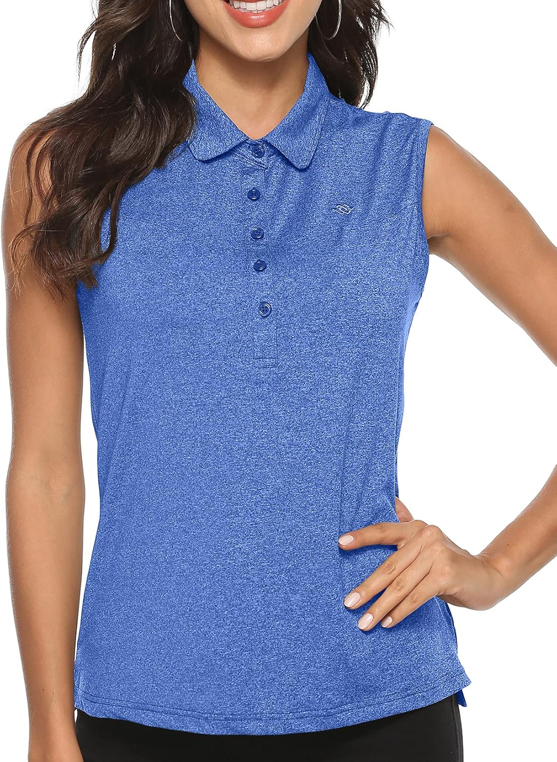 AjezMax Women's Golf Sleeveless Polo Quick-Drying Sports Shirts : Clothing
