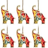 6 Pcs Friendship Elephant Ornament with Story Card, Elephant Gifts for Women Sisterhood Ornament, Friendship Gifts for Women, Birthday Presents for Best Friends Sisters Special Bond Decor, Suncatcher