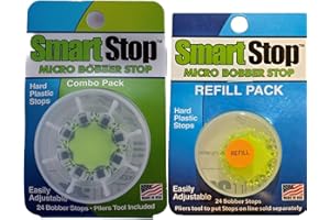 GENERIC Smart Stop Micro Bobber Stop with Tool and Refill Pack, 48 Stops Included