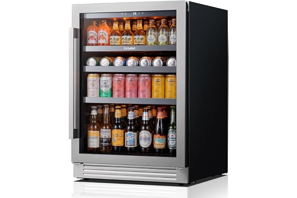 Ca'Lefort Beverage Refrigerator, 180 Can 24 Inch Built-In Freestanding