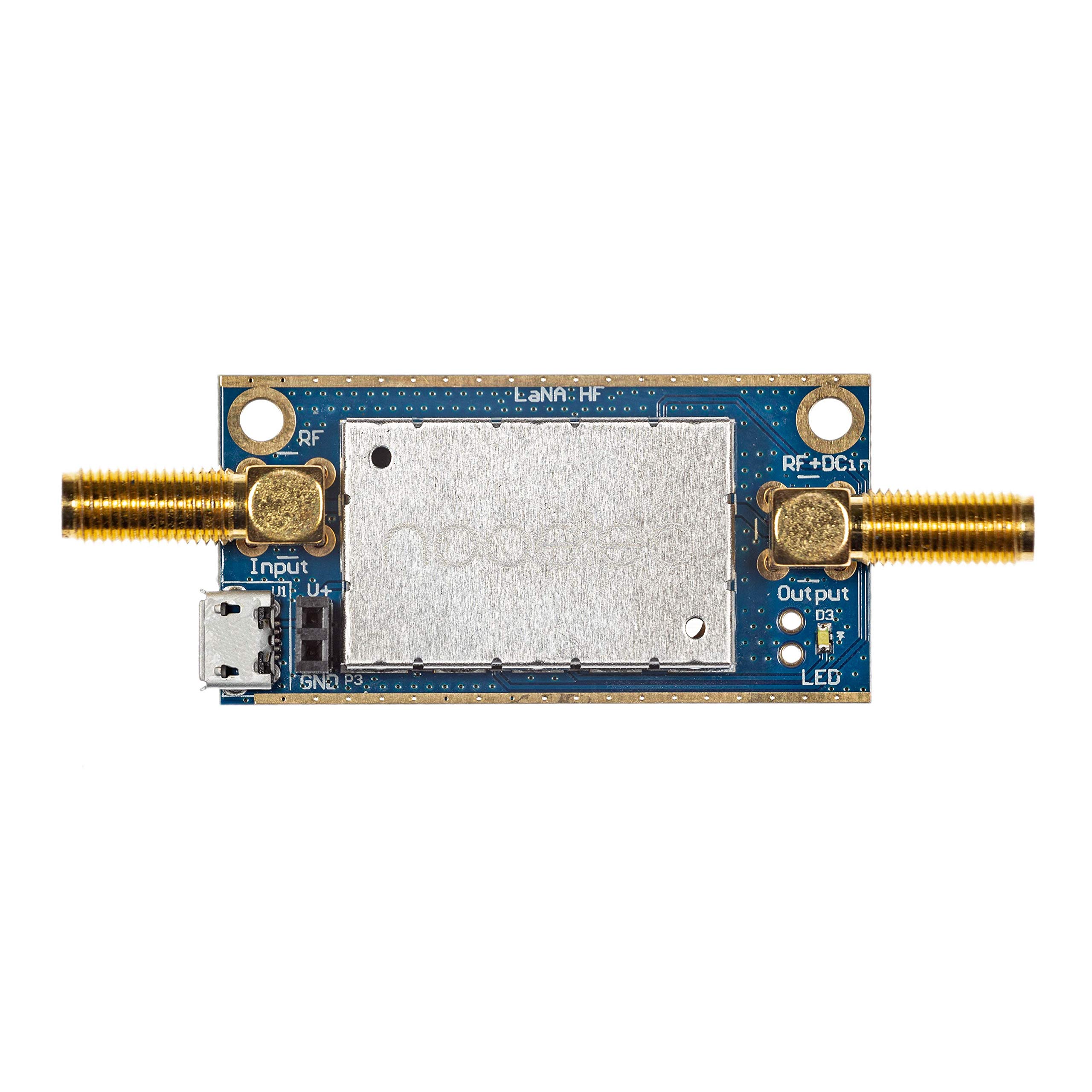 LaNA HF Barebones - Ultra Low-Noise LF, MF & HF Amplifier (LNA) Module for RF & Software Defined Radio (SDR). Wideband 50kHz-150MHz Frequency Capability with Bias Tee & USB Power Options