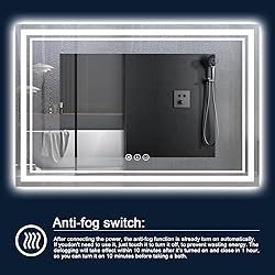 ISTRIPMF 60 x 36 Inch LED Bathroom Mirror with
