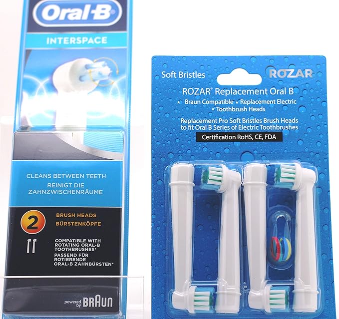 Braun OralB IP172 Interspace Tip Toothbrush Heads Interdental + 4