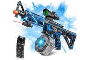 KVSJU Large Gel Splatter Blaster for Orbeez with Goggles Suitable for Backyard Fun and Outdoor Team Shooting Games, Over 18+,Blue