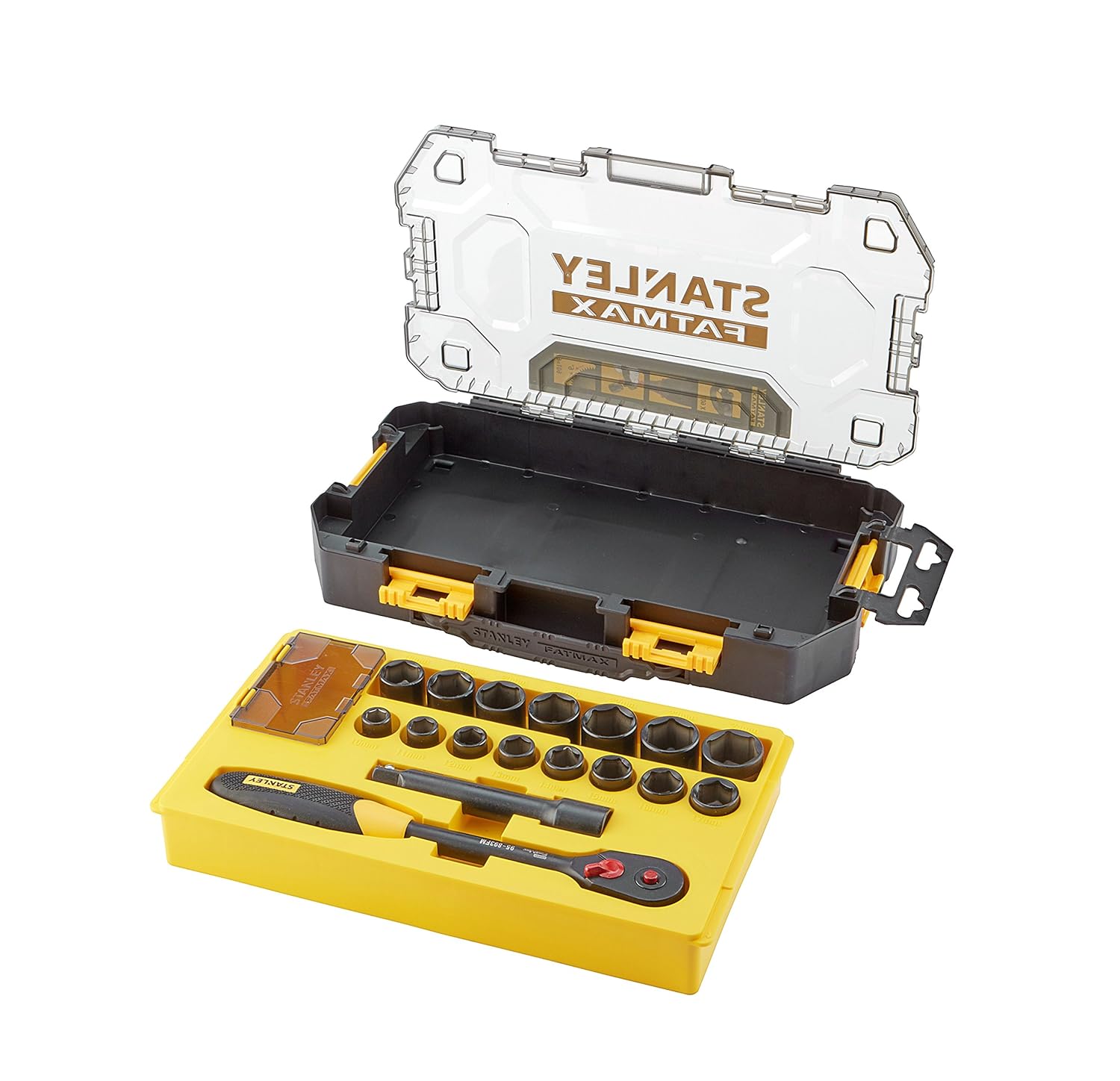 Stanley FMHT074716 Mini Tough Box Socket Wrench, Yellow/Black, 1/2