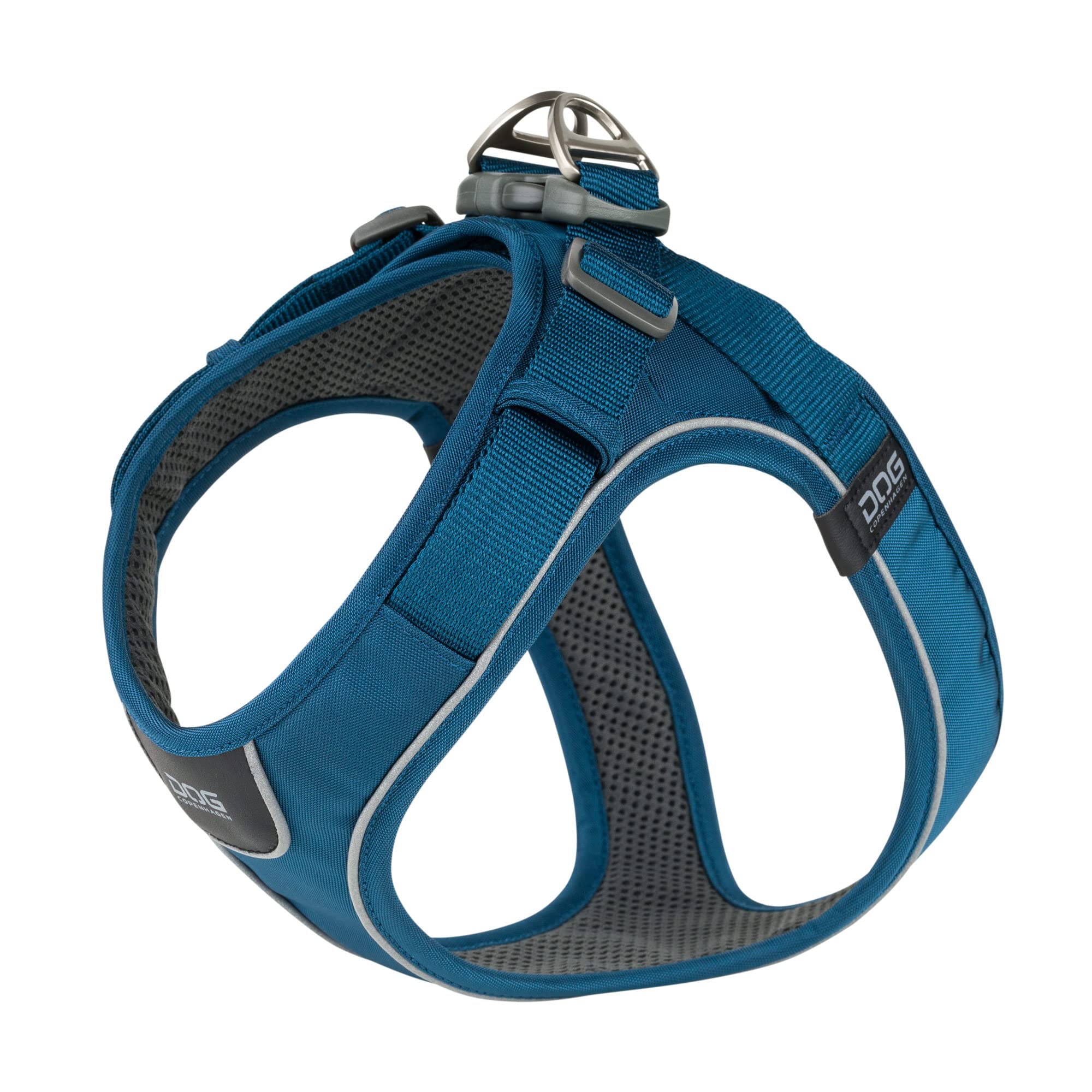 DOG Copenhagen Comfort Walk Go Dog Harness - Easy to put on and take off - Padded for Comfort - Reflective Trim, Ocean Blue, Size S