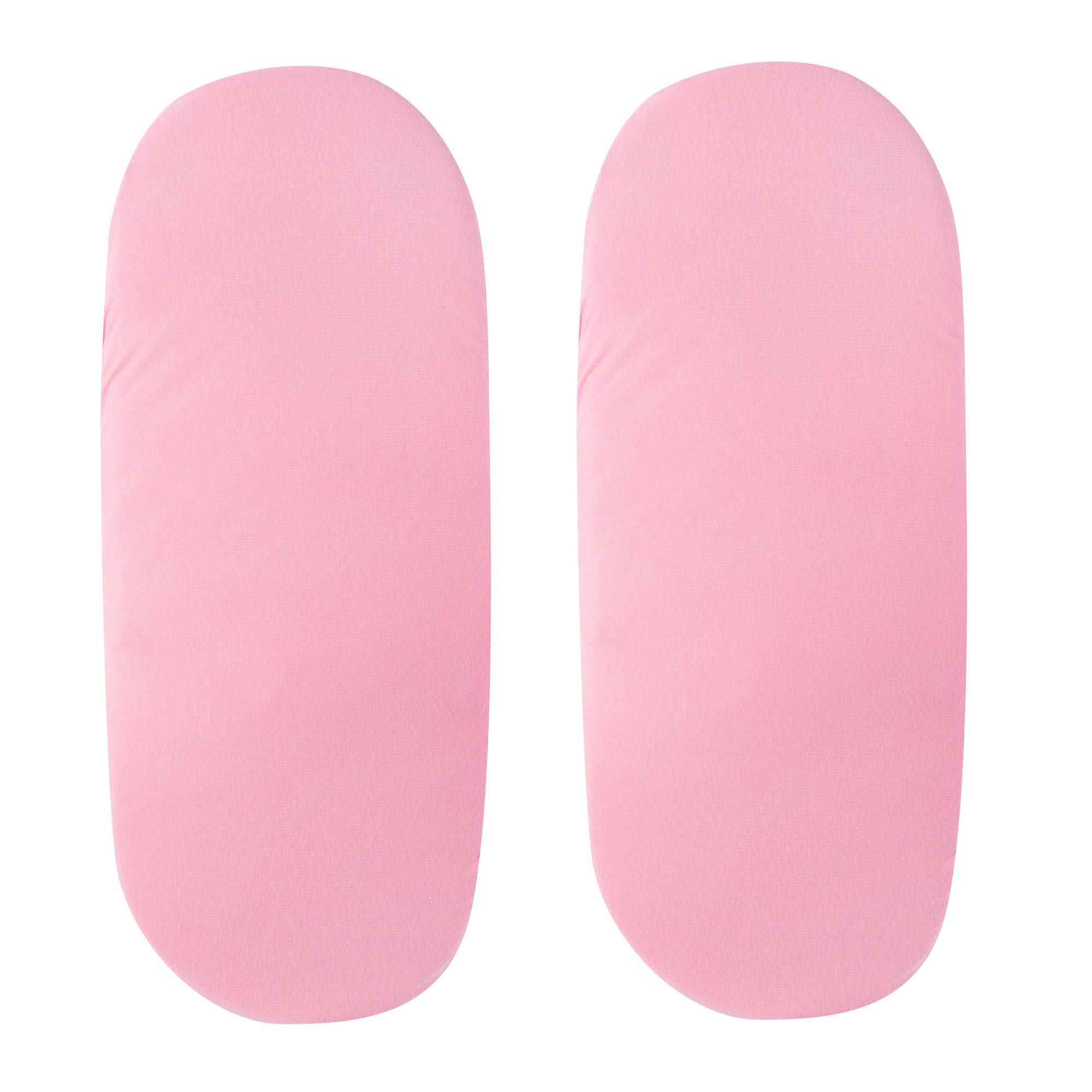2X Moses Basket 100% Cotton Fitted Sheet Pink